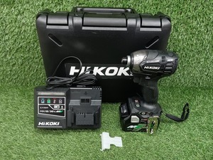 中古 HiKOKI ハイコーキ 18V コードレス インパクトドライバ バッテリー + 充電器 WH18DDL2(LXCK)(B)