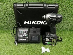 中古 HiKOKI ハイコーキ 18V コードレス インパクトドライバ バッテリー + 充電器 WH18DDL2(LXCK)(B) 【2】