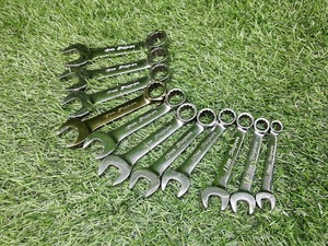 中古 不揃い snap-on スナップオン 12角 ミゼットコンビネーションレンチ OXIM 【8㎜、10mm～19㎜】ミリmm 11本セット