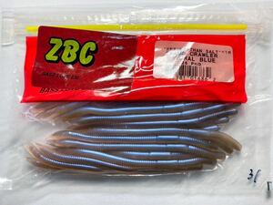 ZBC SWAMP CRAWLER スワンプクローラー 25本 その31 ナチュラルブルー 検)フリックシェイク ドライブクローラー ウィップ ZOOM ズーム