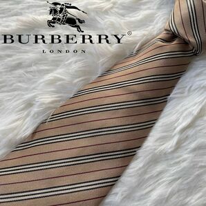 【美品】Burberry LONDON バーバリー ロンドン ノバストライプ　ビジネス 結婚式 パーティー 