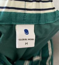 GLOBAL WORK グリーンストライプラップスカート ロングスカート_画像9