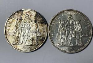 フランス　10フラン　銀貨　1969 2枚