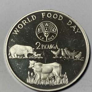 トンガ王国 未使用 純銀 プルーフ銀貨 1981 2pa Angaの画像1