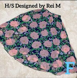 H/S Designed by Rei M フレアミモレ丈スカート　花柄　F 5/26迄出品