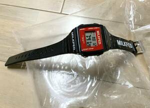 【中古動作品】★MILKFED. DIGITAL WATCH BLACK ミルクフェド デジタル ウォッチ 腕時計