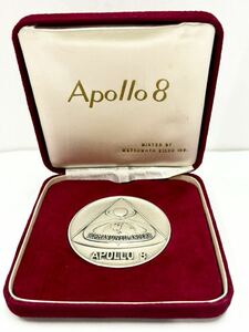 Apollo 8 アポロ 8号 記念メダル 純銀 SV1000 ケース付 希少 総重量70.8g