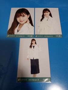 乃木坂46 レザー×ニットワンピ 生写真　3種コンプ　中村麗乃