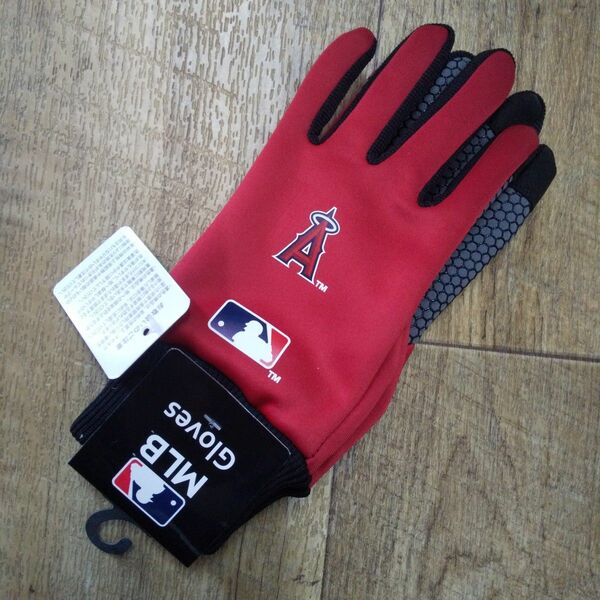 新品 MLB エンゼルス 手袋 グローブ スマホ対応