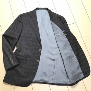  beautiful goods * Aquascutum cashmere . tailored jacket herringbone check men's autumn winter AB5 L rank A383