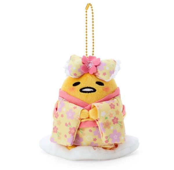 新品 サンリオ ぐでたま マスコットホルダー(桜着物) 1個 和柄 新発売 レア