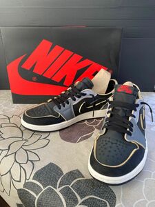 NIKE AIR JORDAN 1 RETRO LOW OG EX "BLACK AND SMOKEGREY27㎝1回のみ着用美品