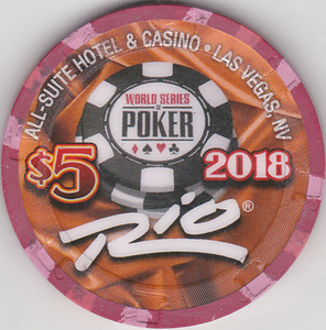 世界のカジノチップ【RIO $5 WSOP2018】ラスベガス