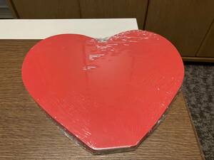 木製ハート型オブジェ LOVE Heart Wooden symbol red 未開封品