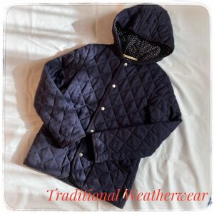 Traditional Weatherwearトラディショナルウェザーウェア　キルティング　ツイード　裏地ドット　ウール