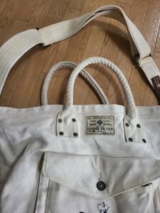  Polo Ralph Lauren RUGBY tote bag canvas bag white 