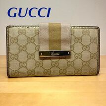 1円スタート【GUCCI グッチ】二つ折財布 ★ジャンク品★ 使用感あり_画像1