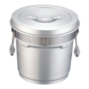 エムテートリマツ シルバーアルマイト段付 二重食缶 12L 248-R(022170-012)