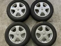 【中古】スタッドレスタイヤ ice GUARD iG20 195/65R15 & INVERNO アルミ 15×6J インセット45 マルチPCD100&114.3 5穴 4本（201-042）_画像1