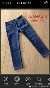 JEANASIS ジーナシス レディース　ストレッチ デニム　パンツ ジーンズ 七分丈　size Ｍ