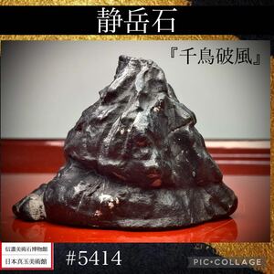 【信濃美術石博物館】 水石 盆栽 静岳石 茅舎石 『千鳥破風』 横7×高5(cm) 180g骨董盆石古美術鑑賞石観賞石太湖石中国古玩 5414