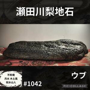 【水石復興イベント】 水石 盆栽 瀬田川梨地石 ウブ 横33.5×高6.5×奥行17(cm)4.88kg 骨董盆石古美術鑑賞石観賞石太湖石中国古玩 1042