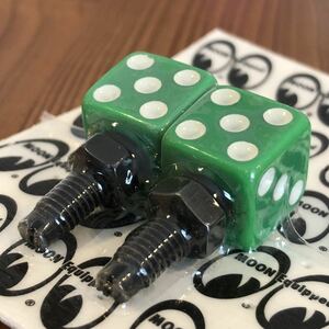 ダイス ライセンスボルト 120円発送可 グリーン ナンバーボルト サイコロ mooneyes ムーンアイズ　moon eyes Dice 緑