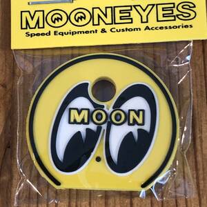 mooneyes ムーンアイズ アイボール キーキャップ イエロー ぺったんこ 絵柄は立体 キーホルダー moon eyes eyeball 色違いでぜひどうぞ