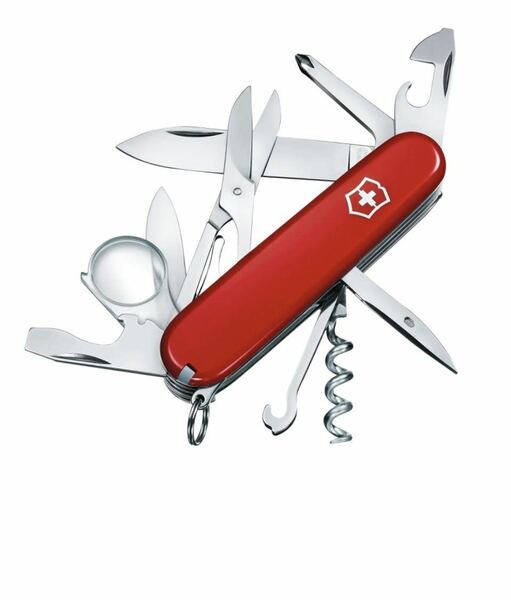 VICTORINOX Explorer 赤 アーミーナイフ レザーケース付き