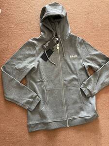 ☆★ 新品【Lサイズ】BALR ボーラー Q-SERIES STRAIGHT ZIP THRU HOODIE/ジップパーカー/グレー/B1267 1001 B☆★