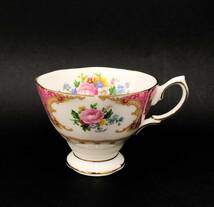 54◆【 2客セット 】ロイヤルアルバート ROYAL ALBERT レディーカーライル Lady Carlyle カップ&ソーサー ２客 金彩 ペア_画像3