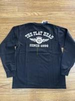 THE FLAT HEAD FN-THCL-202 FLYING WHEEL L/S TEE BLK 40