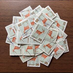 日本の古切手　ニホンジカ　100枚