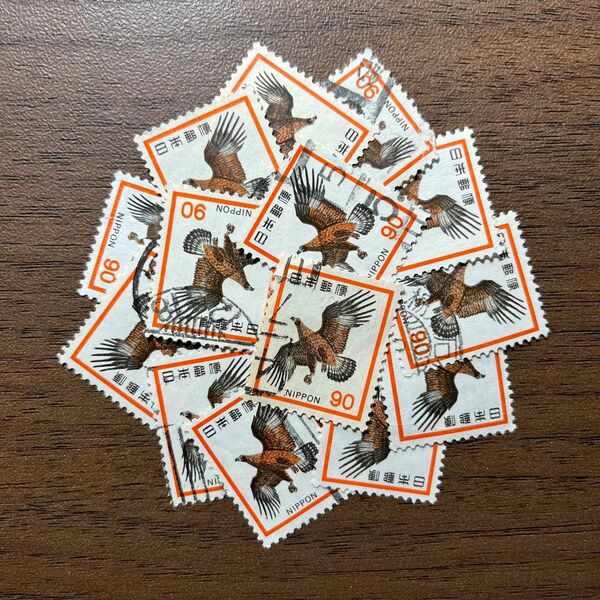 日本の古切手　イヌワシ　15枚