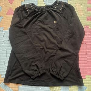 [Красивое решение для красивых товаров] Burberry очень милая девочка Long -sleeed T -Fork 140cm Black Cut -и -с.