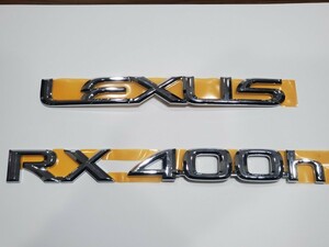 ☆希少 レア トヨタ ハリアー レクサス LEXUS RX400h RX バックドア エンブレム 75442-48060 新品未使用 純正品 メッキ☆