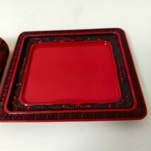 ★長期間保管品★堆朱　漆器　木製　小物入れ　煙草入れ　レトロ　USED品　記念品_画像4