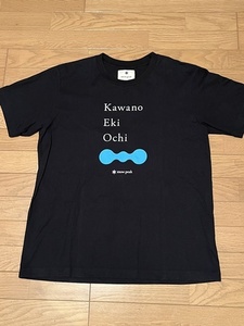 スノーピーク snow peak かわの駅おち KAWANO EKI OCHI 半袖Tシャツ XL 黒 ブラック Tシャツ ロゴ 日本製 MADE IN JAPAN snowpeak LL