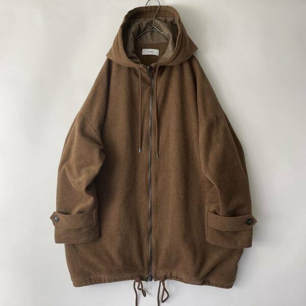 【極美品】marka -HOODED COAT- size/1 (tb) マーカ 厚手 ビッグシルエット フーデッド オーバー コート パーカー モッズ コットンメルトン