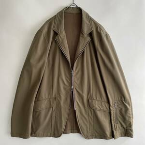 SOPHNET. size/S (h) ソフネット テーラードジャケット イージー ジップ リップストップ ナイロン ストレッチ ベージュ 日本製 JACKET