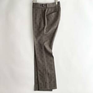 【極美品】NEEDLES -Side Tab Trouser- size/XS ニードルズ サイドタブトラウザー ウール ブーツカット フレア 総柄 スラックス パンツ