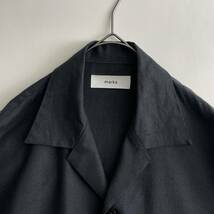 【2019ss/美品】marka -Wide Shirt Jacket- size/1 (p) マーカ ワイド シャツ ジャケット 長袖 アウター リネン オープン 開襟 ブラック 黒_画像8