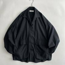 【2019ss/美品】marka -Wide Shirt Jacket- size/1 (p) マーカ ワイド シャツ ジャケット 長袖 アウター リネン オープン 開襟 ブラック 黒_画像3