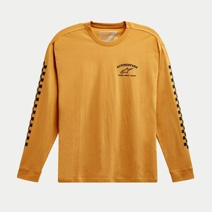 アルパインスターズ 1213-71840-59-M サンデー L/S Tシャツ ゴールド M バイク 春 秋 長袖