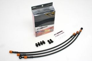 GSX400F (アンチダイブ付) メッシュ ブレーキホース フロント/3本 ACパフォーマンス アクティブ 32253210
