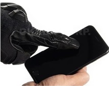 アルパインスターズ HALO LEATHER GLOVE レザーグローブ ブラック/ホワイト/ブライトレッド S バイク ツーリング 革 手袋 スマホ対応_画像4