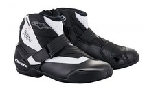 アルパインスターズ SMX-1 R v2 ブーツ ブラック/ホワイト EU41/26cm バイク ツーリング 靴 くつ 軽量_画像1