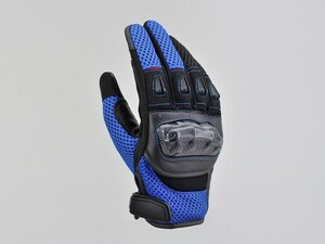 デイトナ 32446 DG-003 カーボンメッシュグローブ ブルー L バイク ツーリング 手袋 本革 通気性