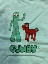 激安! GUMBY BABY ガンビー ベビー 半袖 Tシャツ 肌着 60 70位 パジャマ？ 綿100% アメキャラ クレイアニメ_画像3