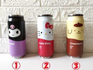 台湾★即決♪ 正規品!! サンリオ 缶型ステンレスボトル 500ml クロミ ハローキティ ポムポムプリン どれでも1本♪